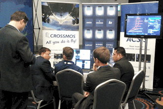 Visitor from different airlines gaining knowledge around CROSSMOS technical logbook