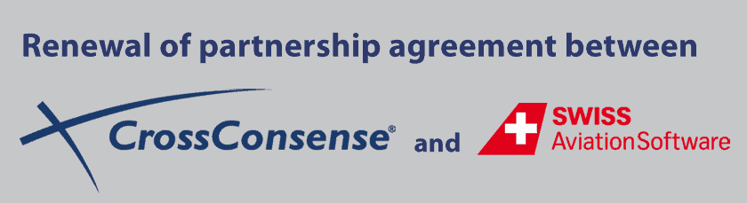 Renewal of partnership agreement between CrossConsense and SWISS AS