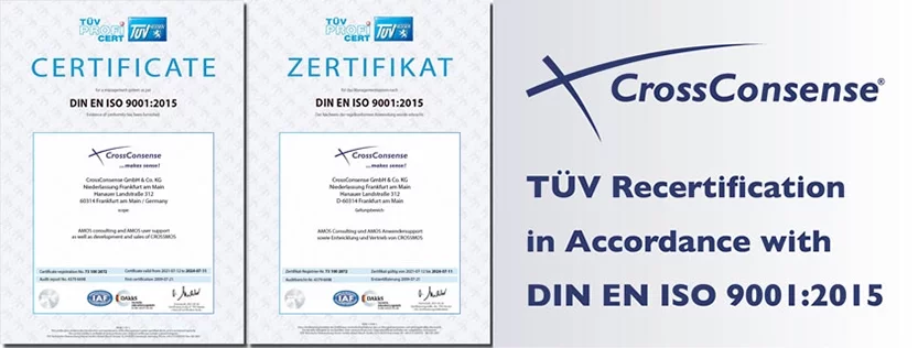 TÜV Recertification for CrossConsense
