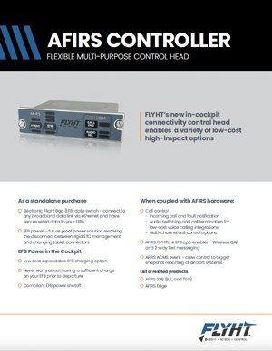 FLYHT AFIRS Controller Brochure Title