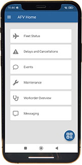 Aircraft Fleet View Start Screen